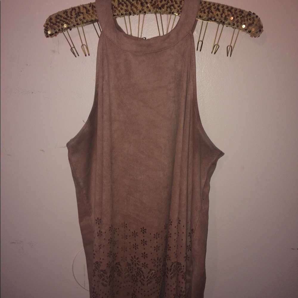 Suede tank top